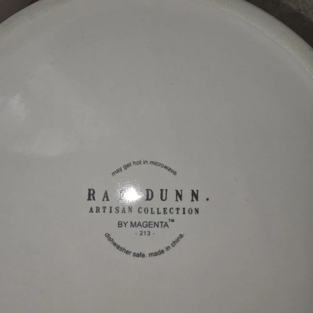 Rae Dunn Cocker Spaniel Pet Dog Bowls‎ Set Of 2 Stoneware White Dishwasher Safe